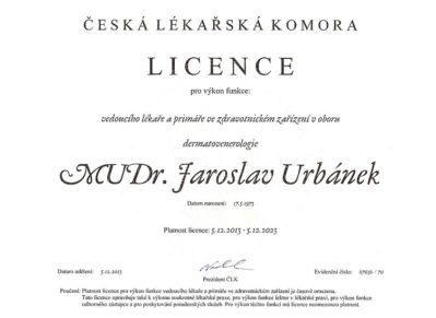 Licence pro výkon primáře